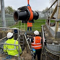 Pumping station pump installation- Fenflow Ltd